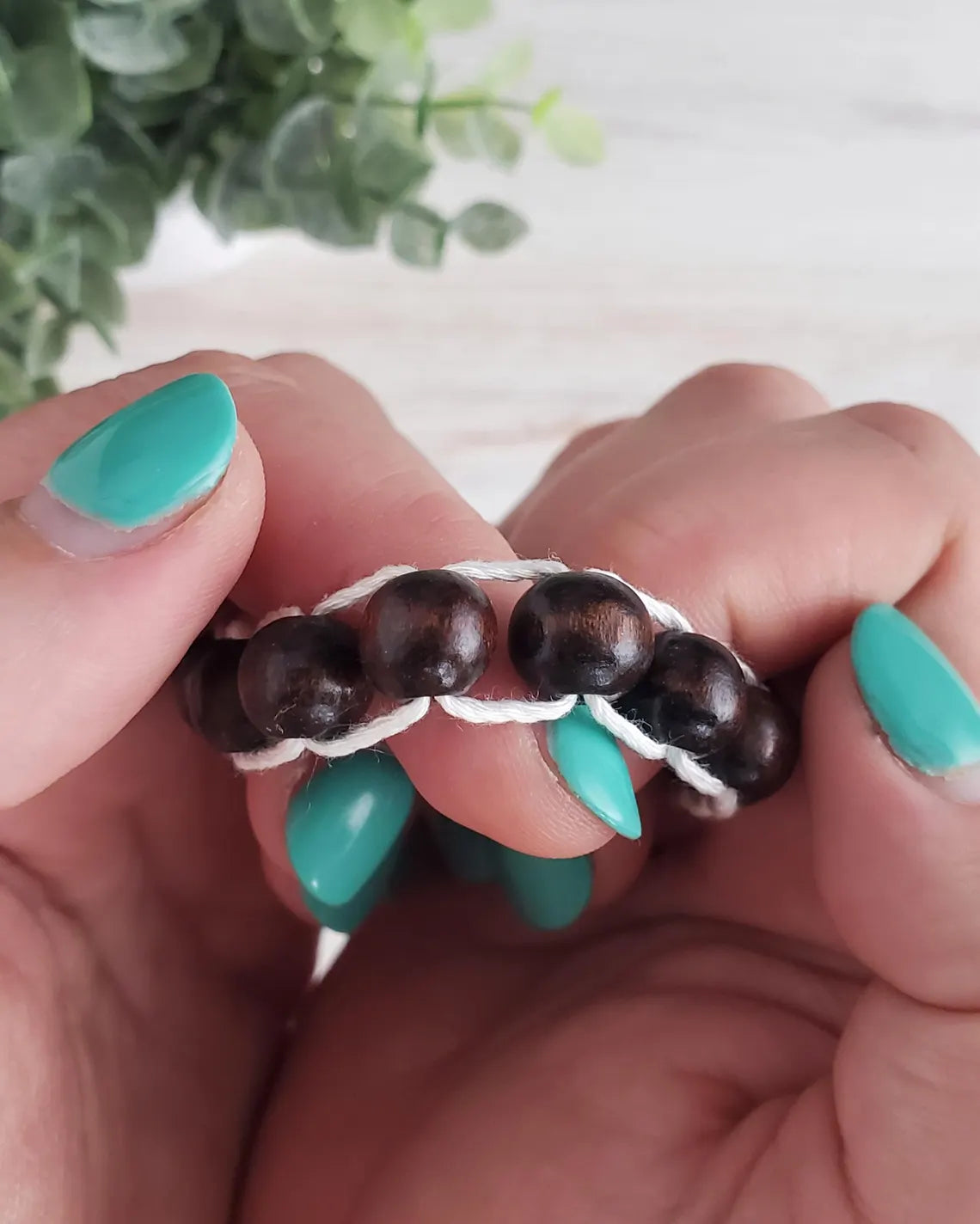Sacrifice Beads Polished Mahogany Wood Bead