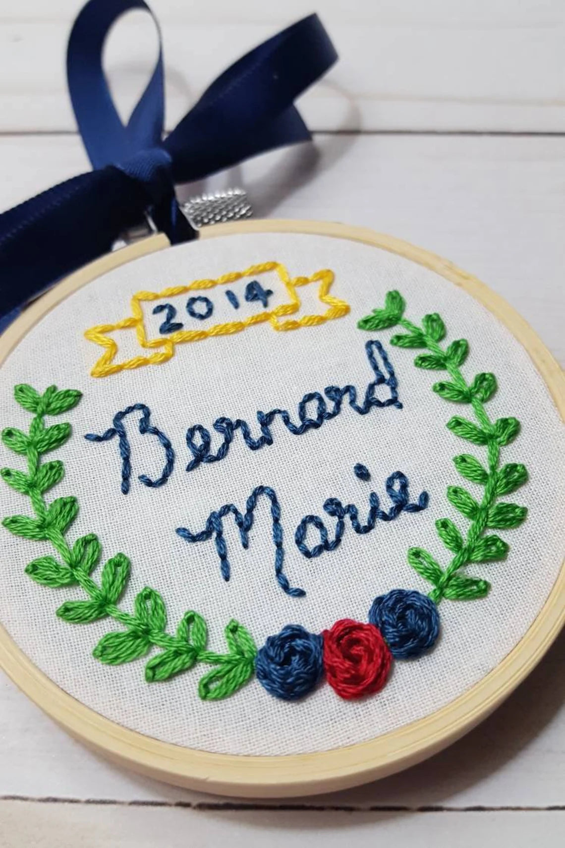 Personalized Memorial Embroidery Hoop