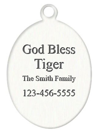 Saint Medal Pet Tags with Optional Custom Engraving