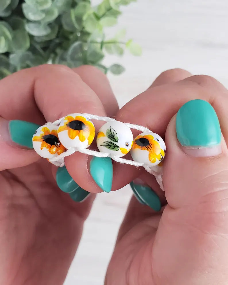 Sacrifice Beads Sunflowers Ceramic Bead