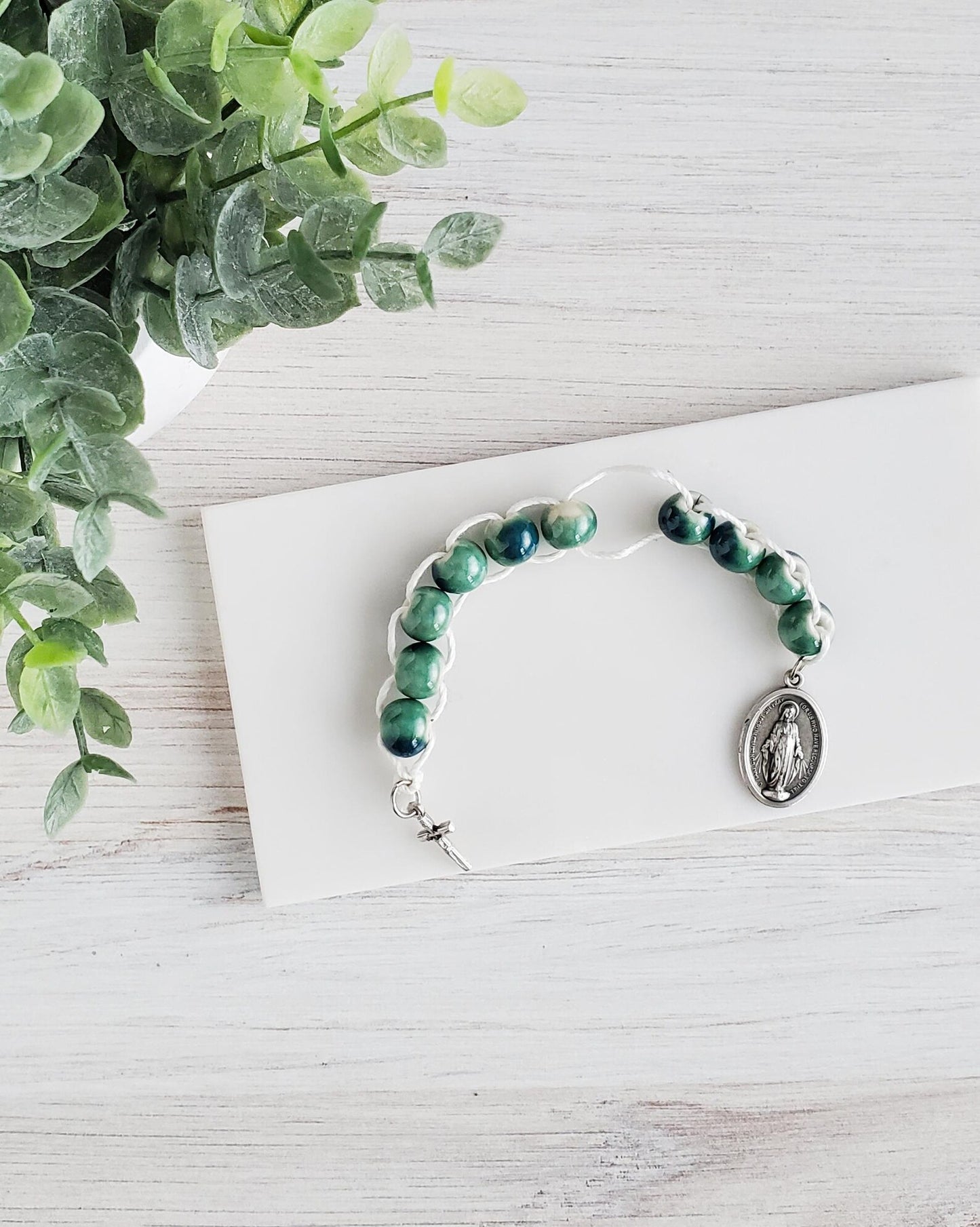 St. Therese Sacrifice Beads in Teal Ceramic