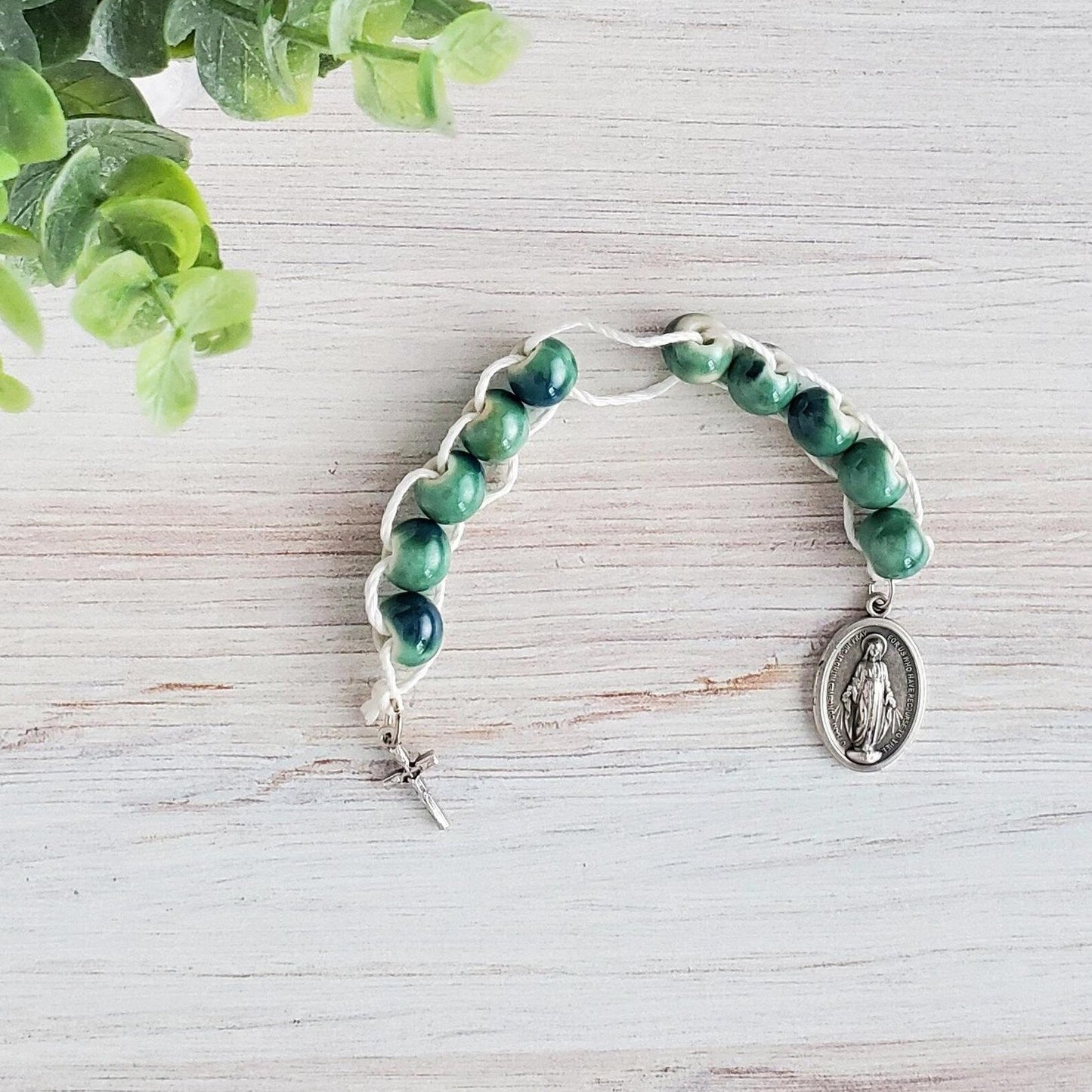 St. Therese Sacrifice Beads in Teal Ceramic