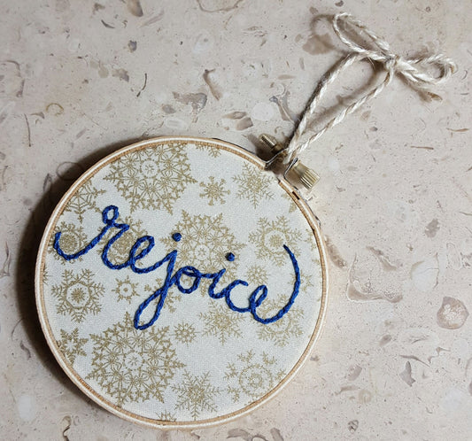 Rejoice 4 inch Embroidery Hoop
