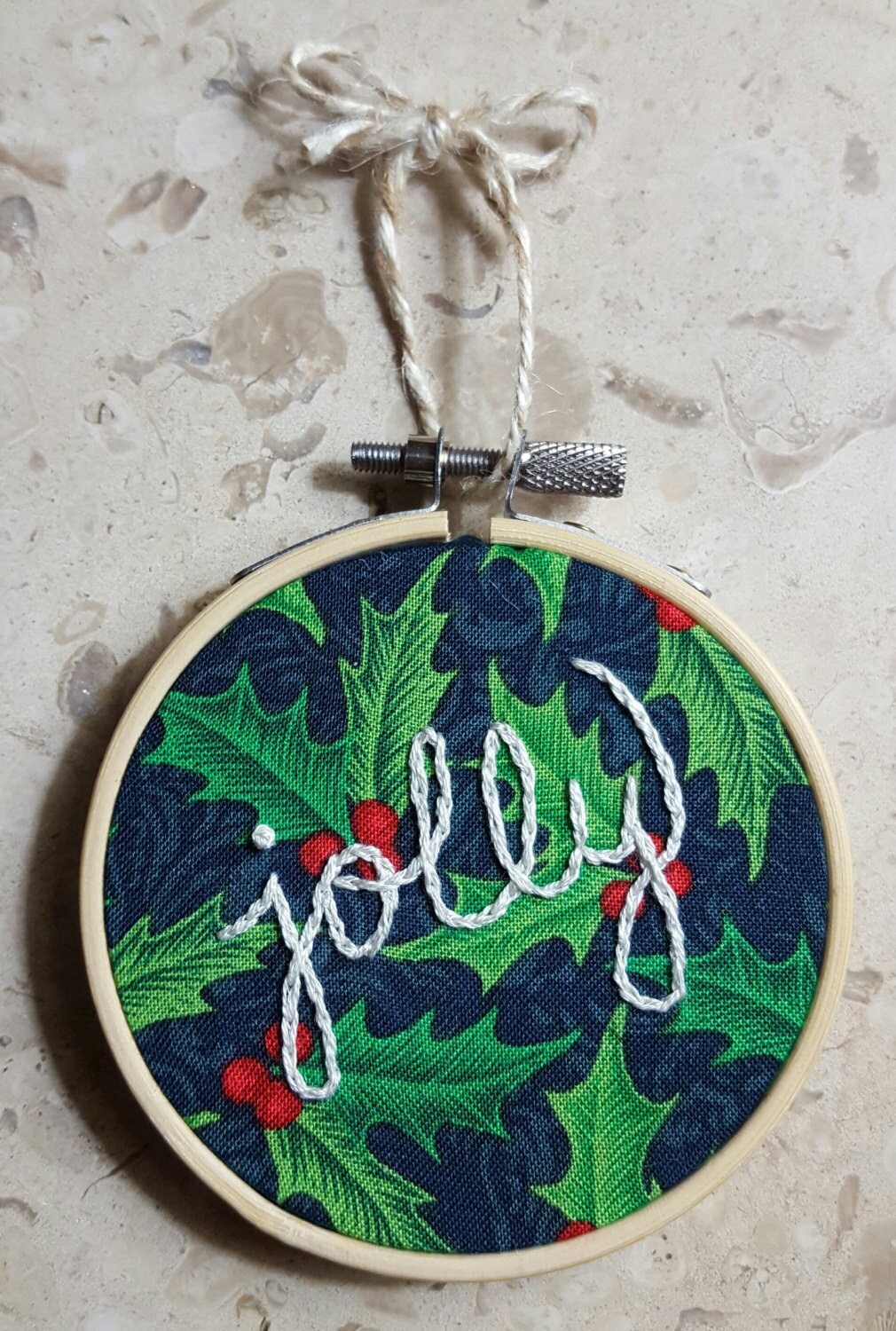Holly Jolly 3 inch Embroidery Hoop