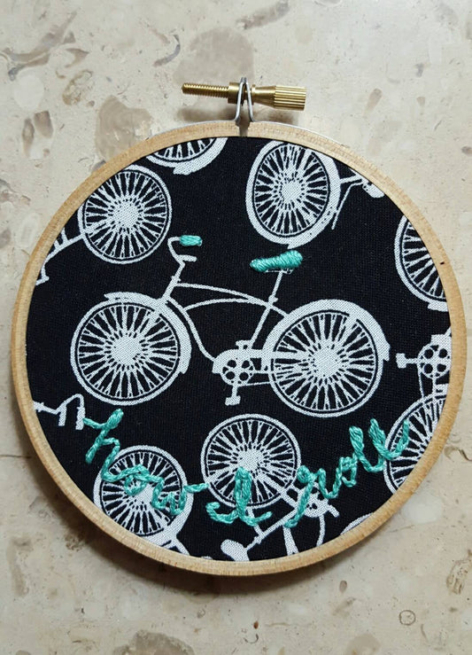 How I Roll Bicycle Embroidery Hoop