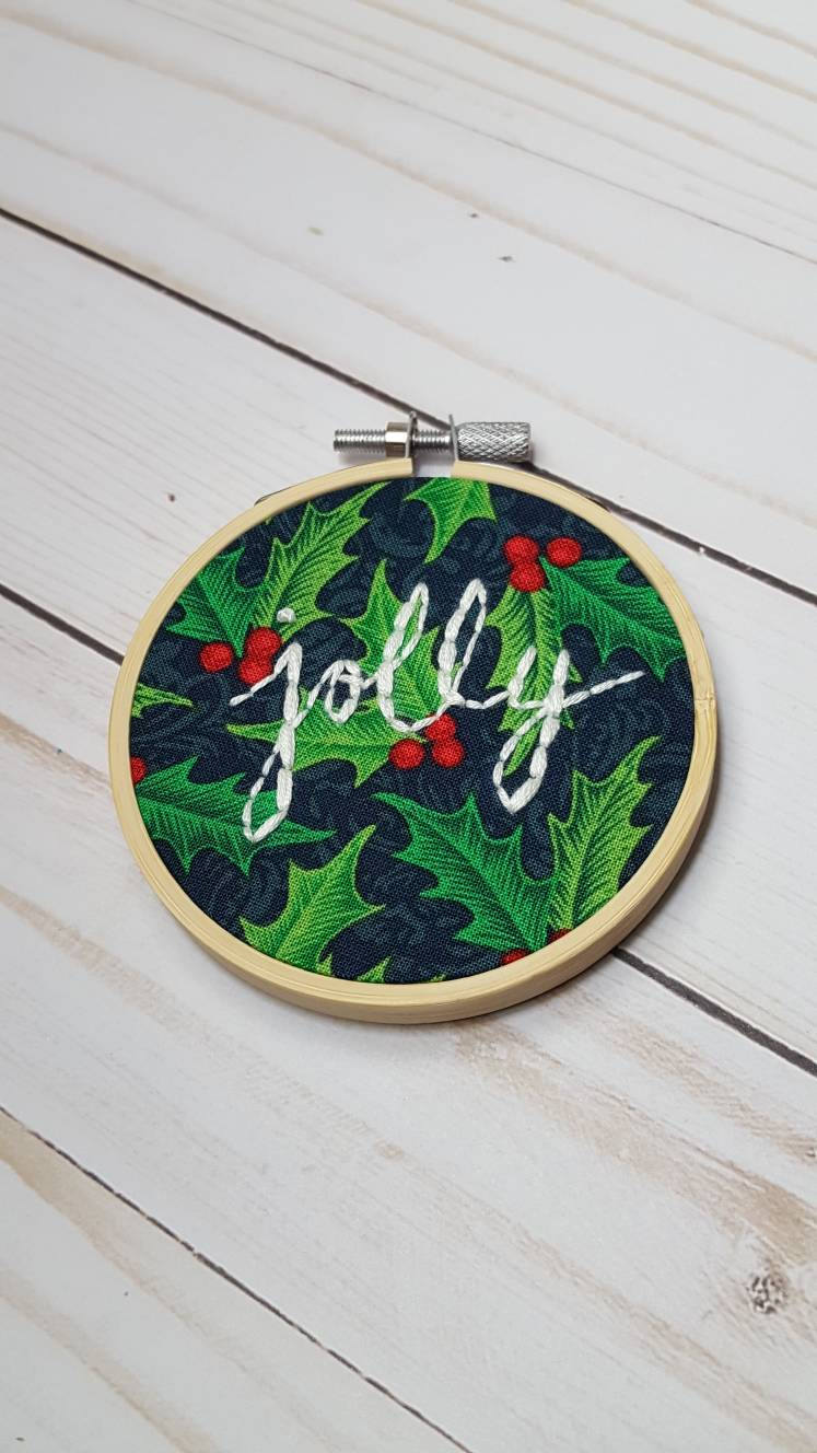 Holly Jolly 3 inch Embroidery Hoop