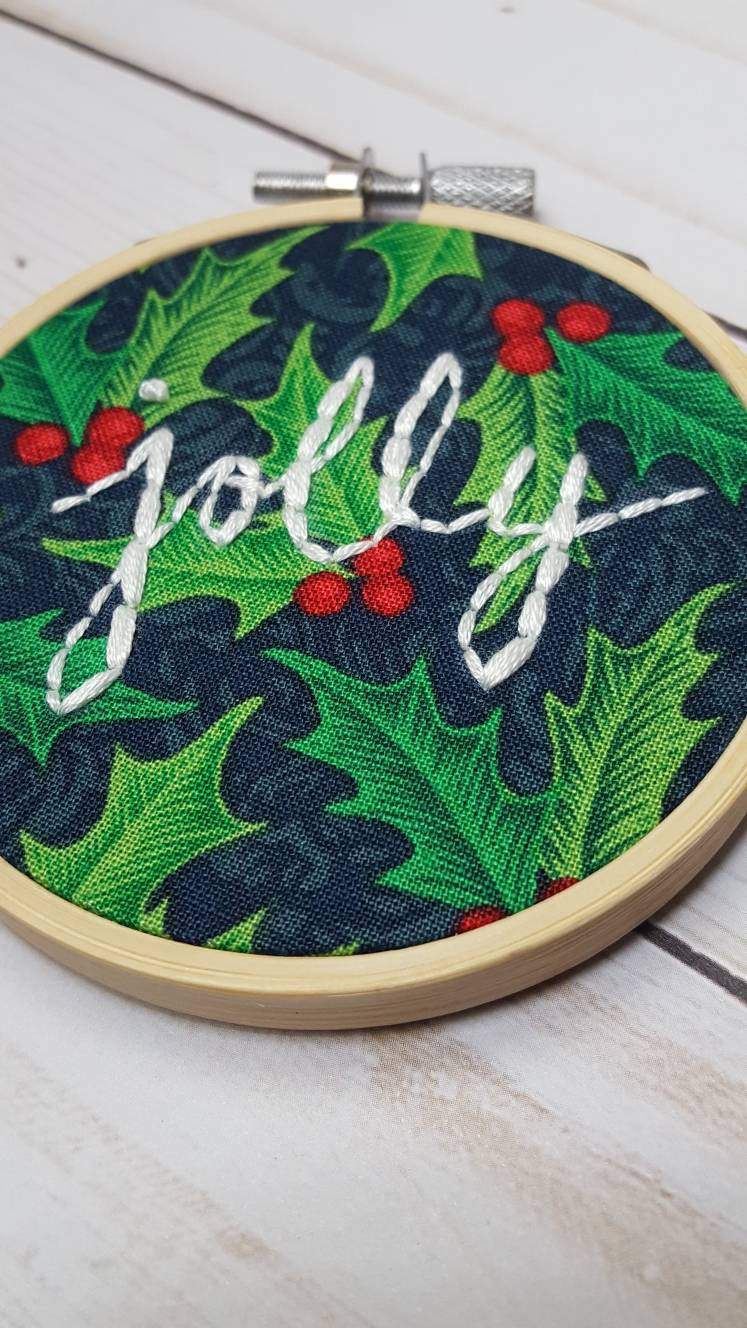 Holly Jolly 3 inch Embroidery Hoop