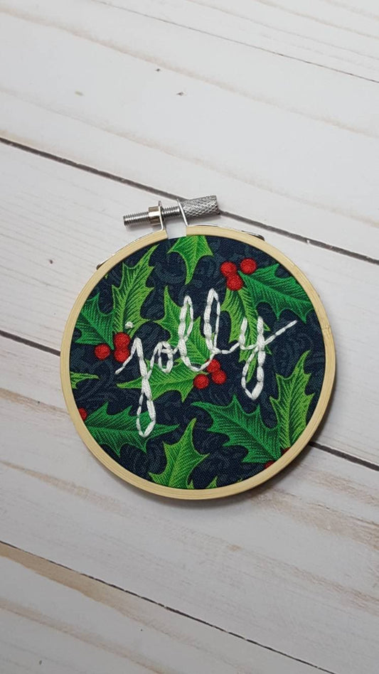 Holly Jolly 3 inch Embroidery Hoop