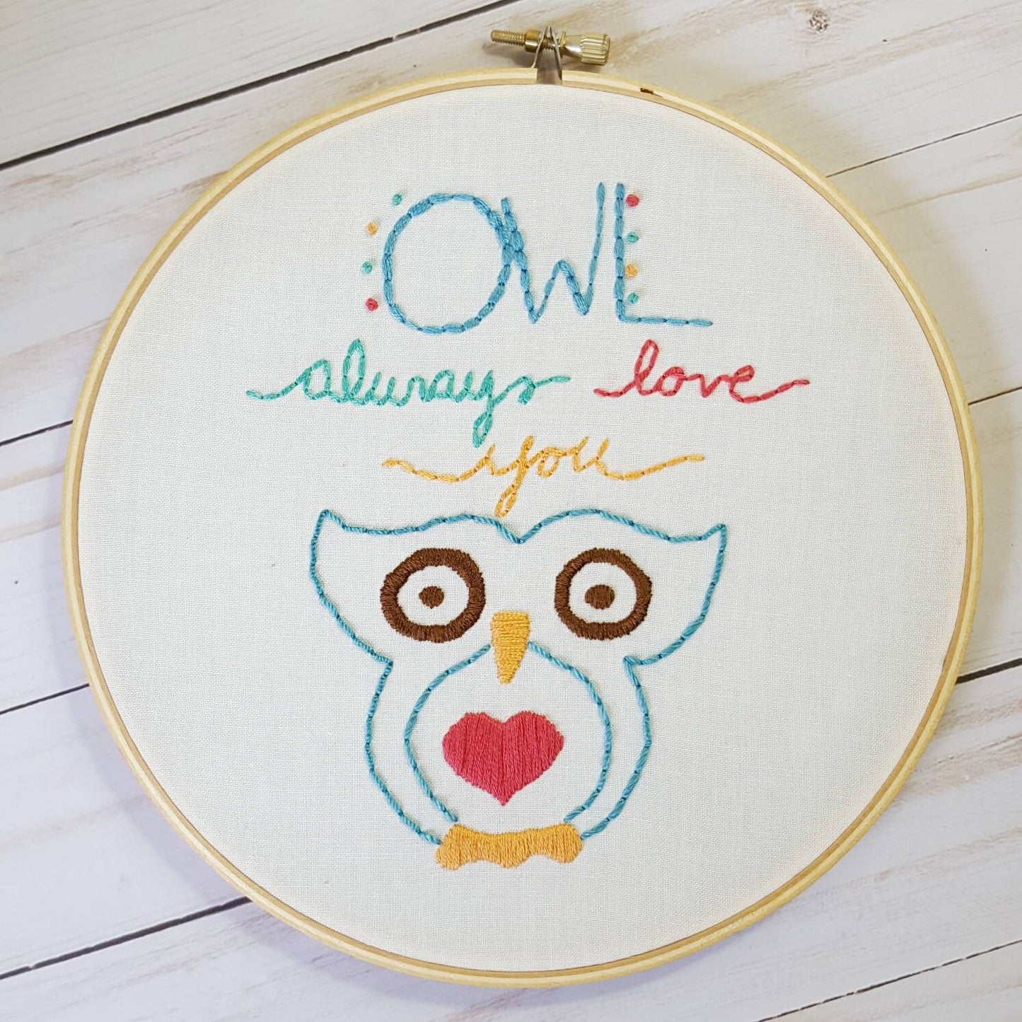 Owl Always Love You Embroidery Hoop