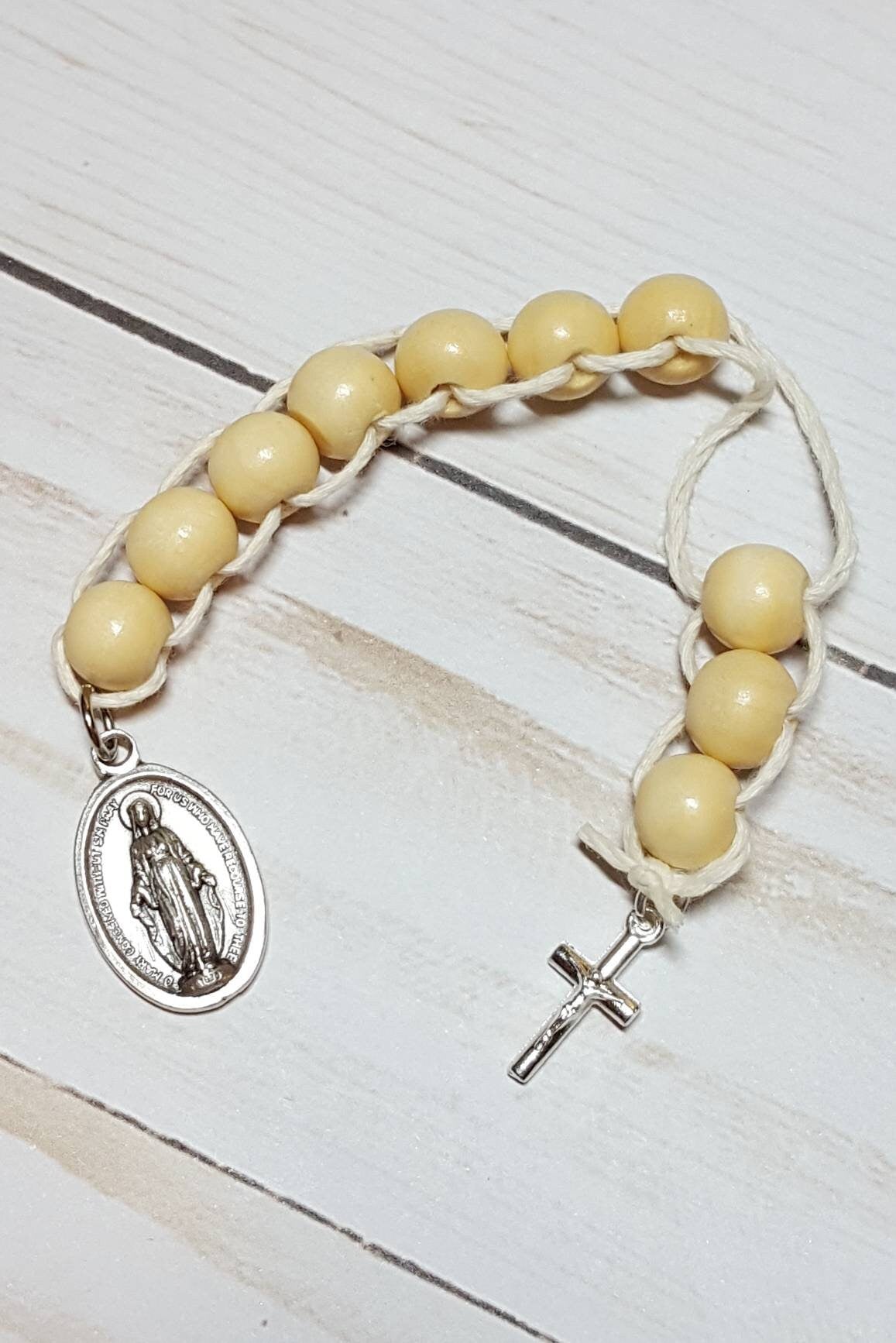 Sacrifice Beads Natural Wood Bead St Therese Good Deed Bead