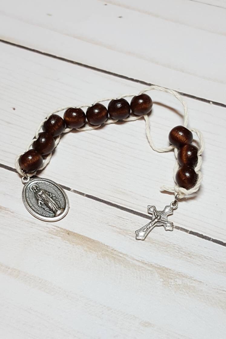 Sacrifice Beads Polished Mahogany Wood Bead