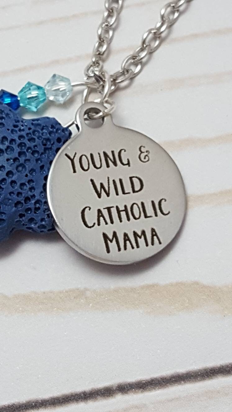 Diffuser Necklace Young and Wild Catholic Mama