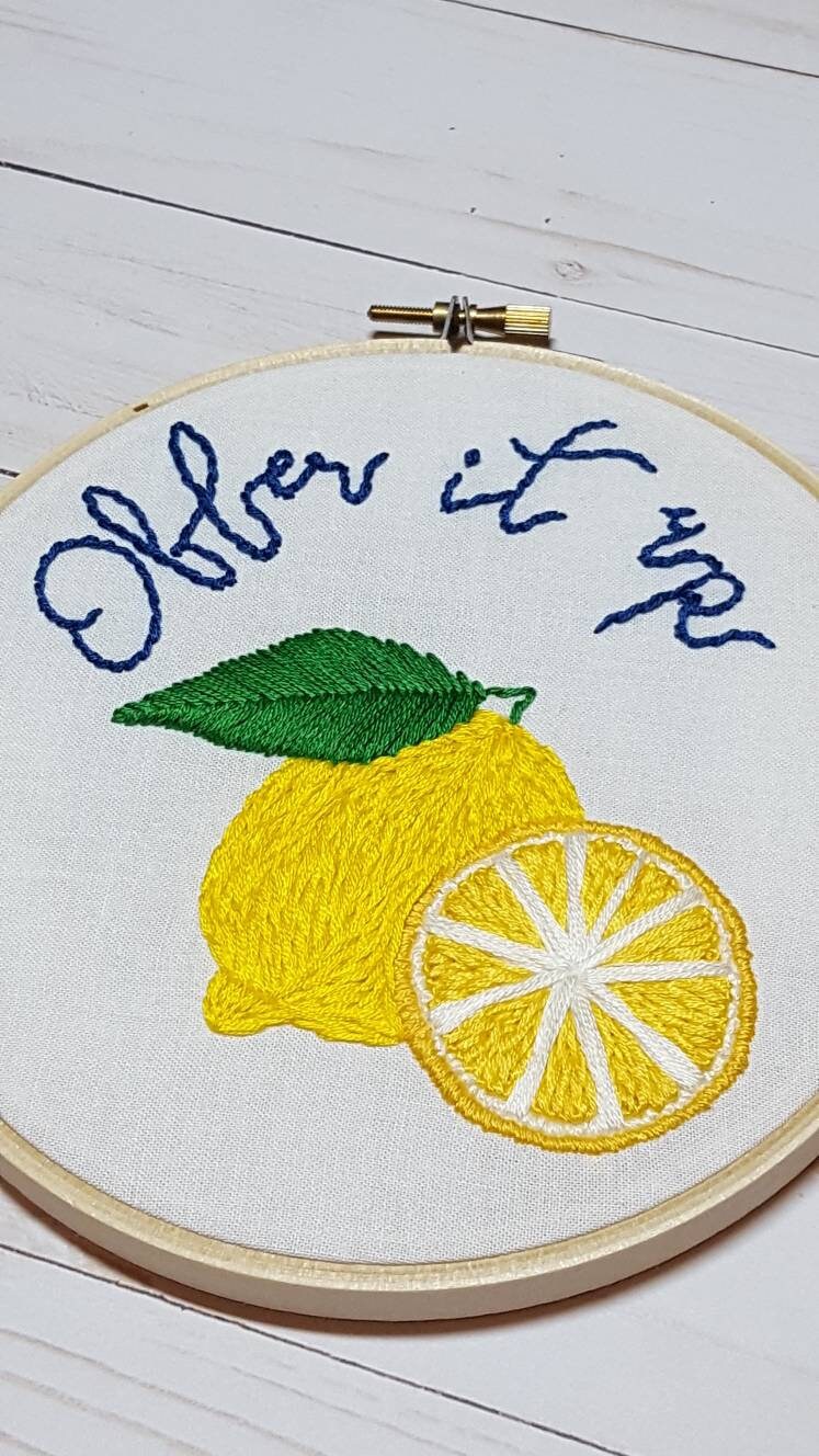 PDF Embroidery Hoop Pattern Offer It Up