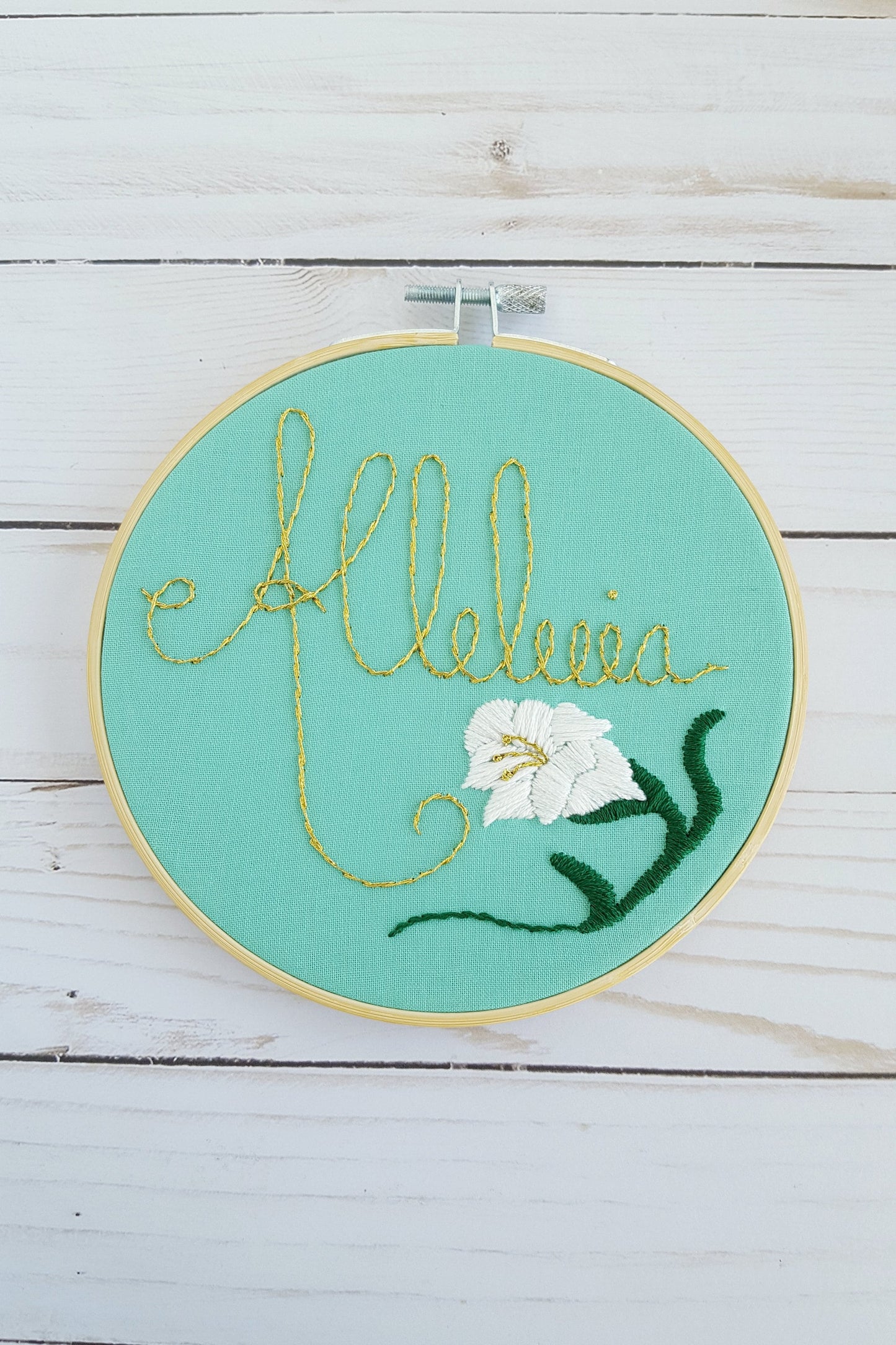 PDF Alleluia Embroidery Pattern