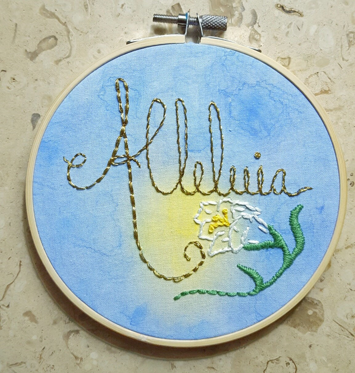 PDF Alleluia Embroidery Pattern