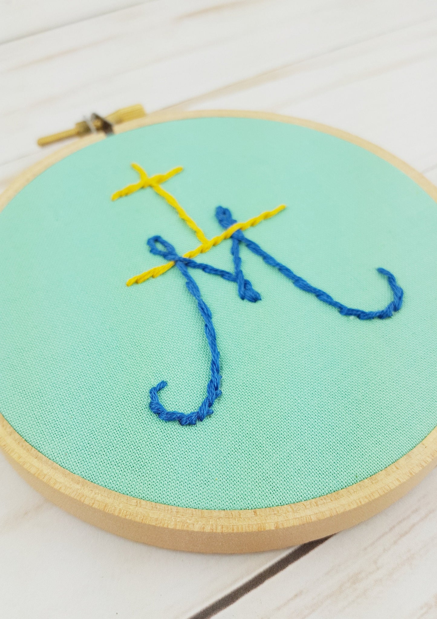 Marian Cross Embroidery Hoop
