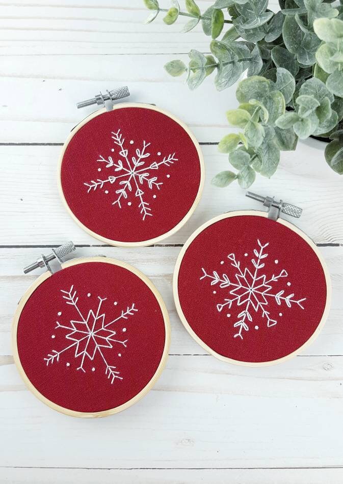 Snowflakes Ornament PDF Embroidery Pattern