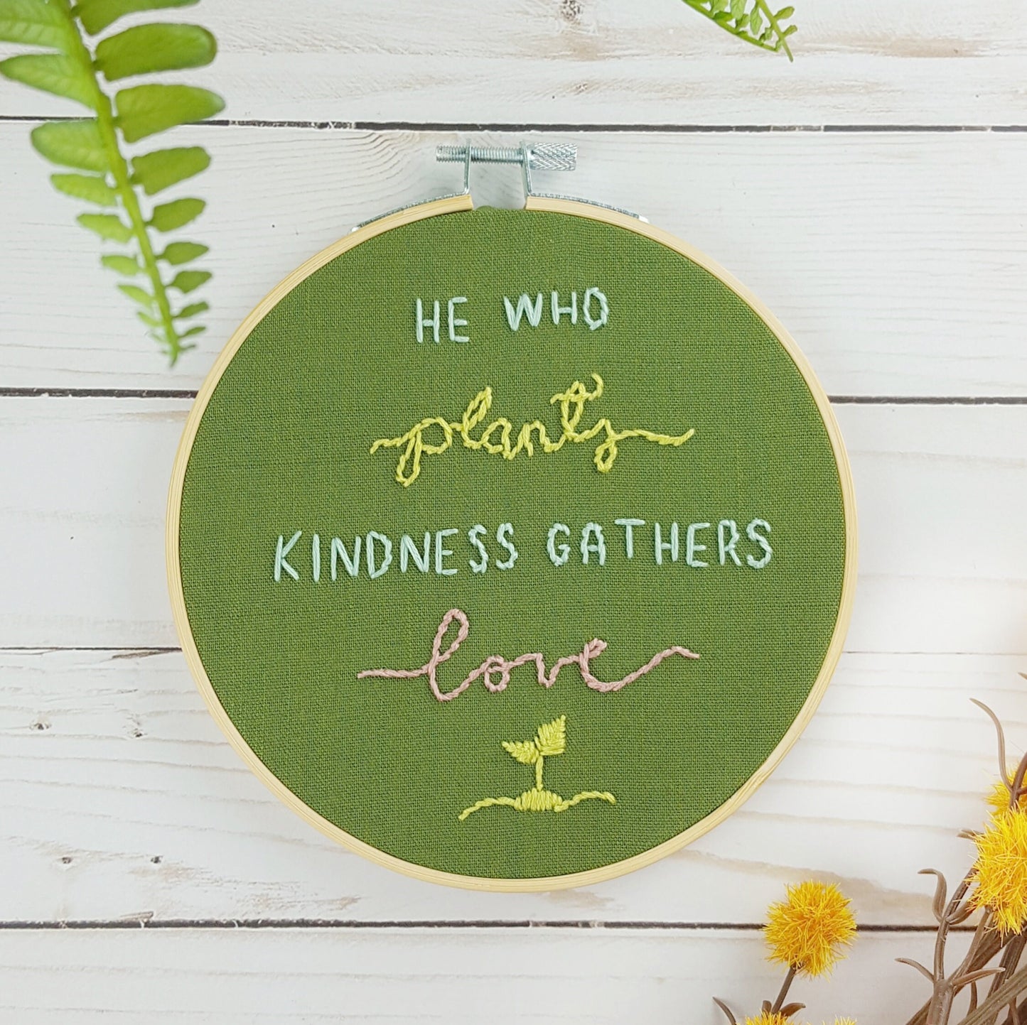 PDF Plant Kindness Embroidery Pattern