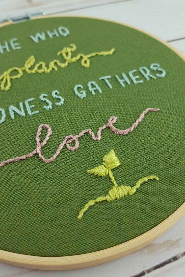PDF Plant Kindness Embroidery Pattern