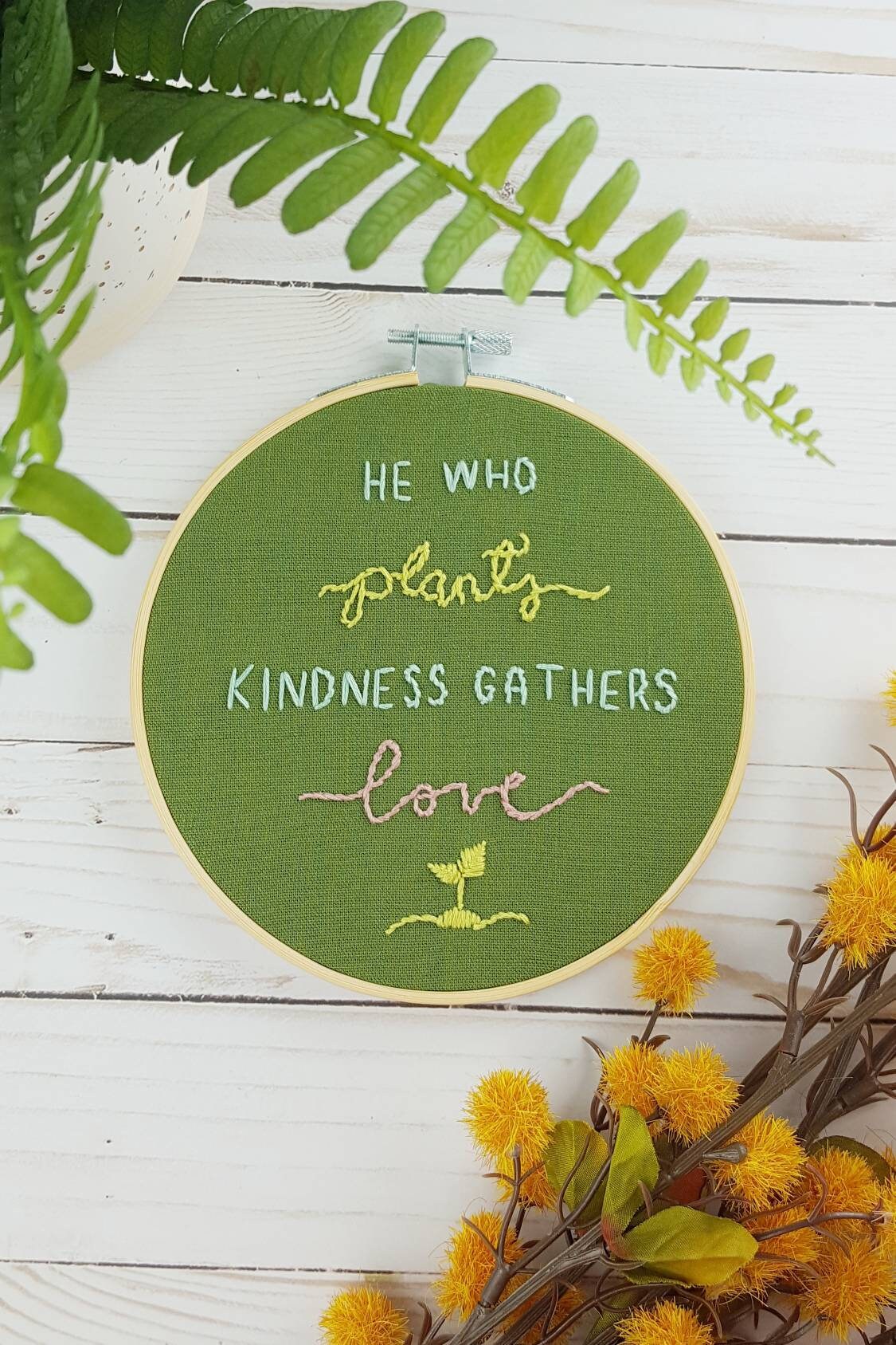 PDF Plant Kindness Embroidery Pattern
