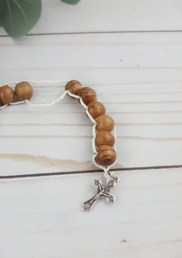 St Andrew Christmas Novena Beads, Bethlehem Olive Wood