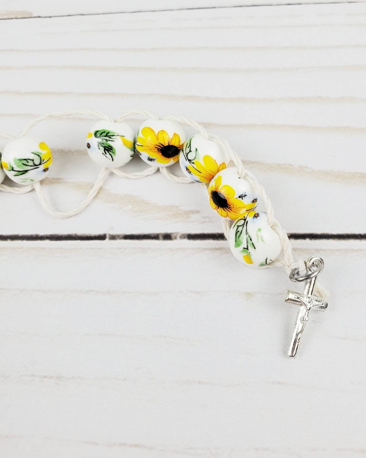 Sacrifice Beads Sunflowers Ceramic Bead