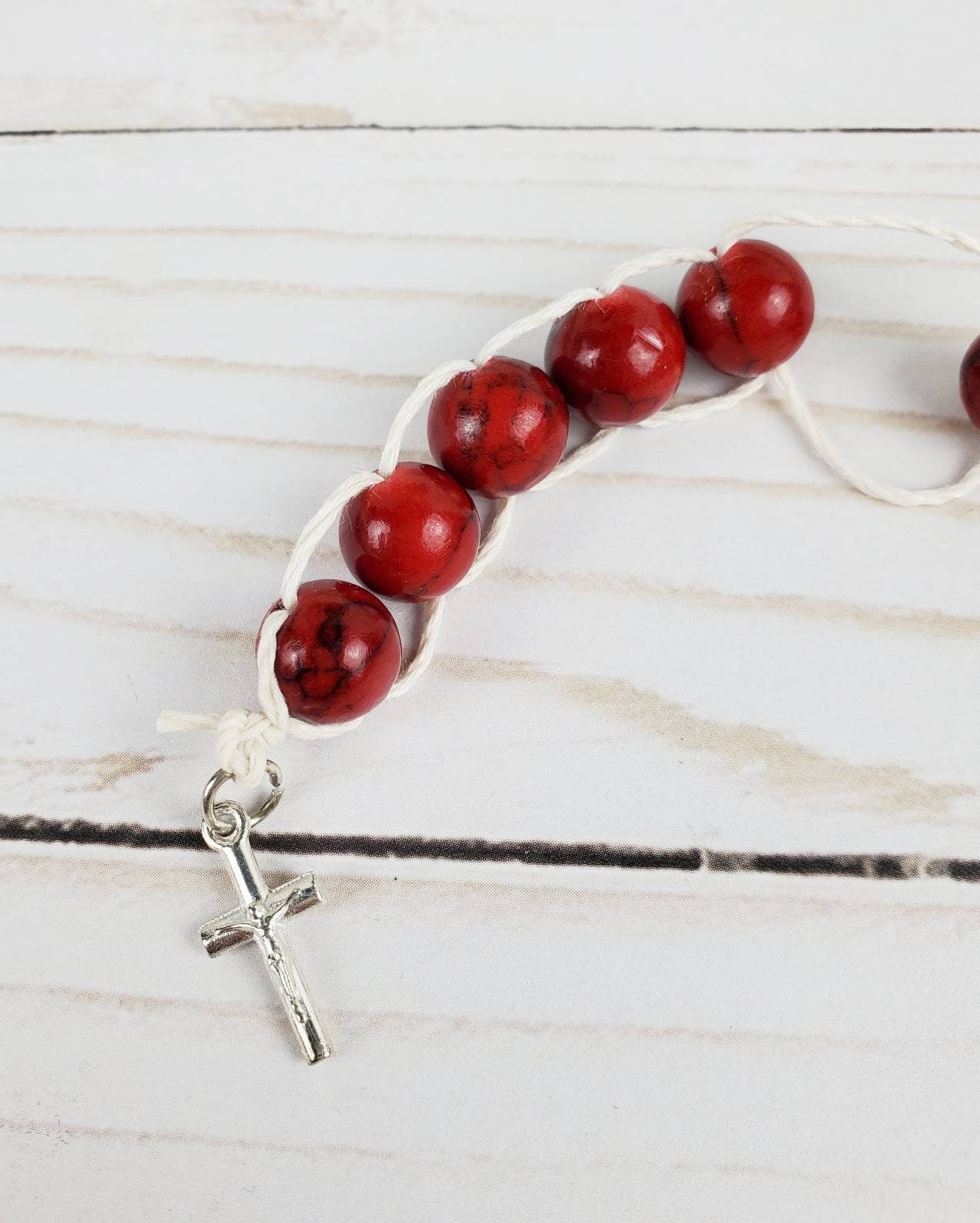 Marbled Red Sacrifice Beads
