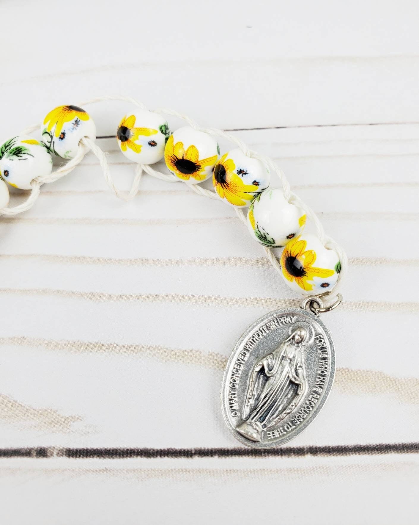 Sacrifice Beads Sunflowers Ceramic Bead