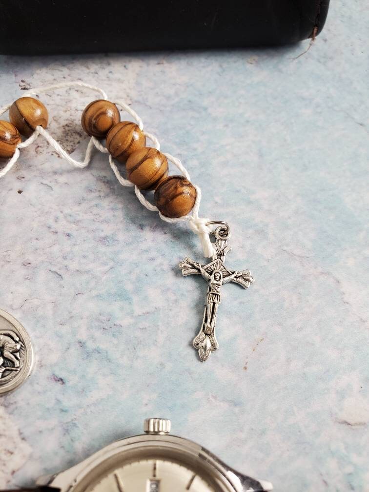 St. Joseph Sacrifice Beads Olive Wood Bethlehem Wooden Prayer Bead
