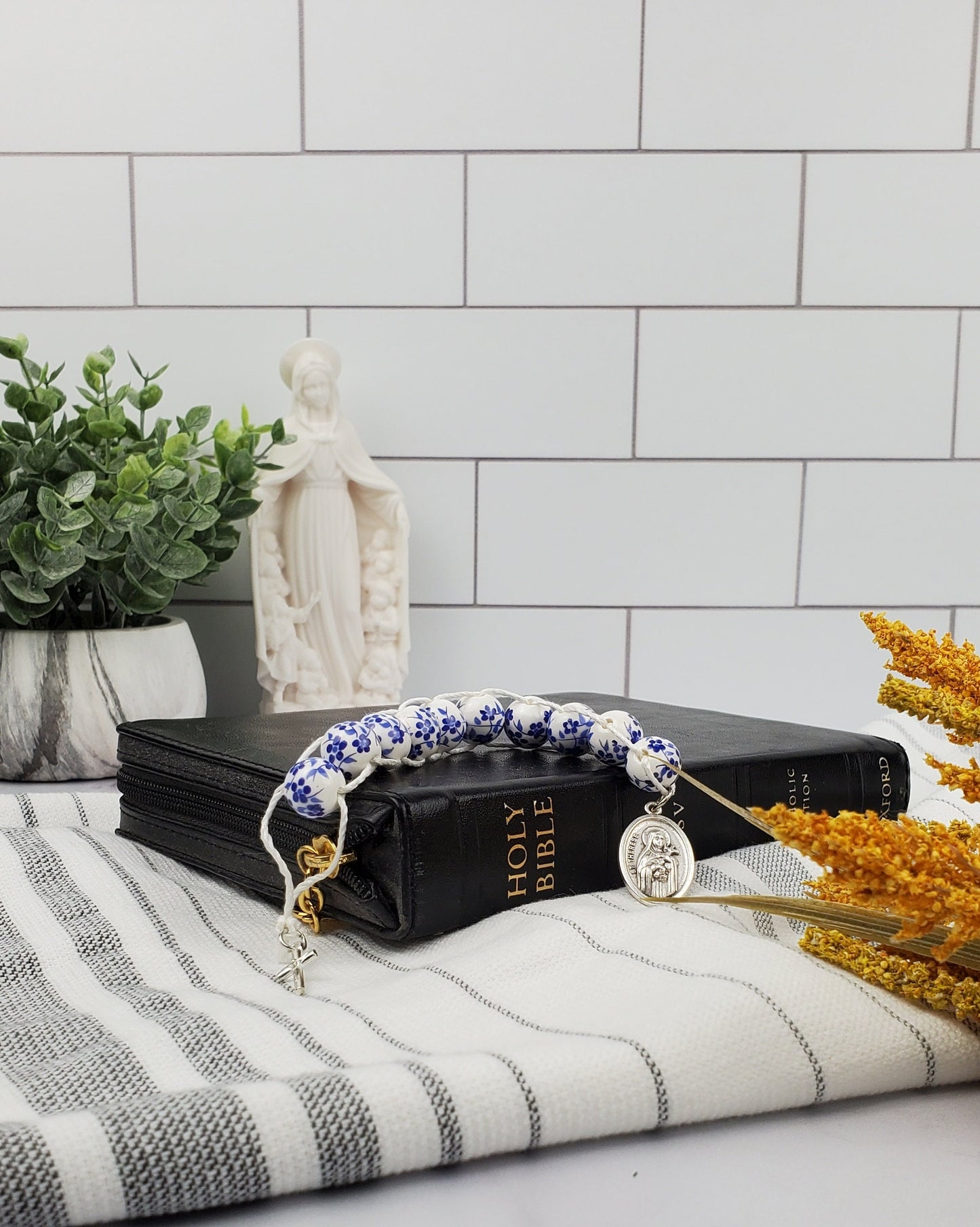 Sacrifice Beads Blue China Flowers