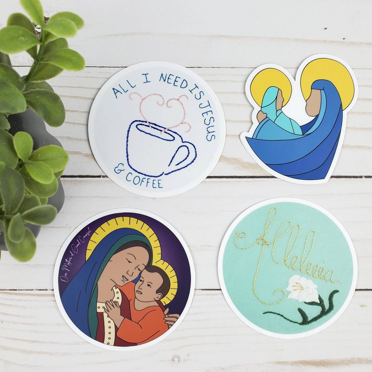 All I Need is Jesus and Coffee Vinyl Sticker