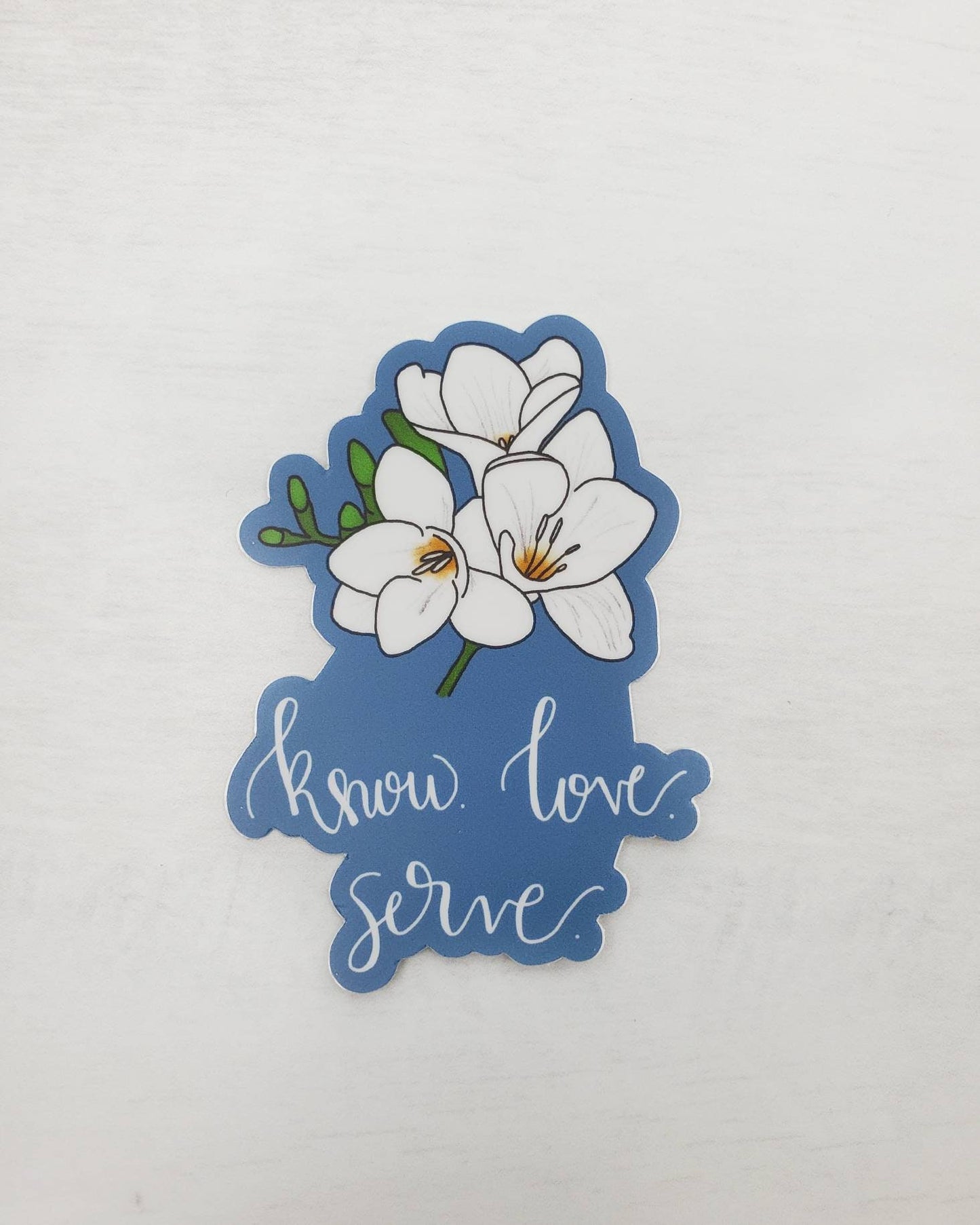 Know, Love, Serve Vinyl Sticker