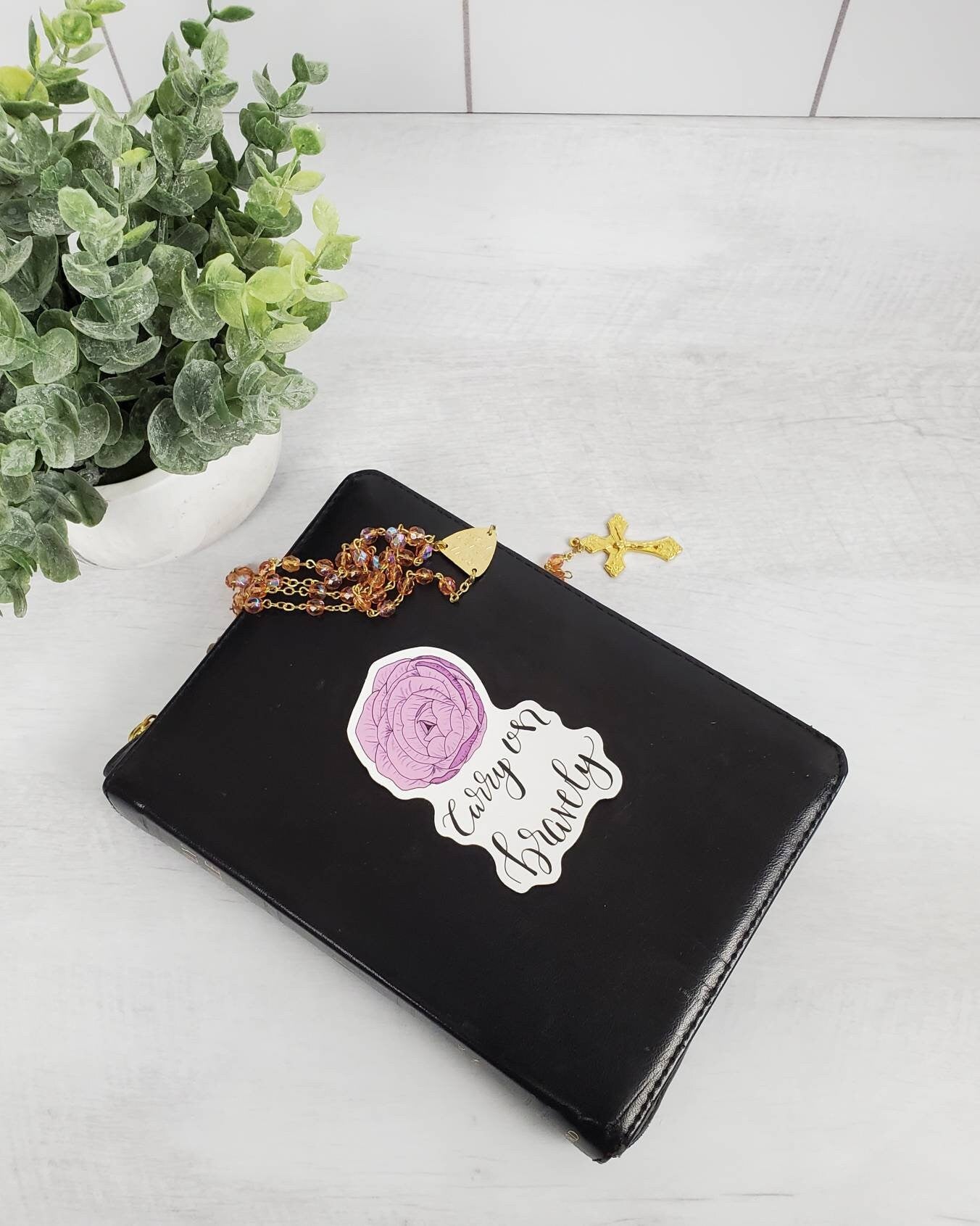 Carry on Bravely Vinyl Sticker