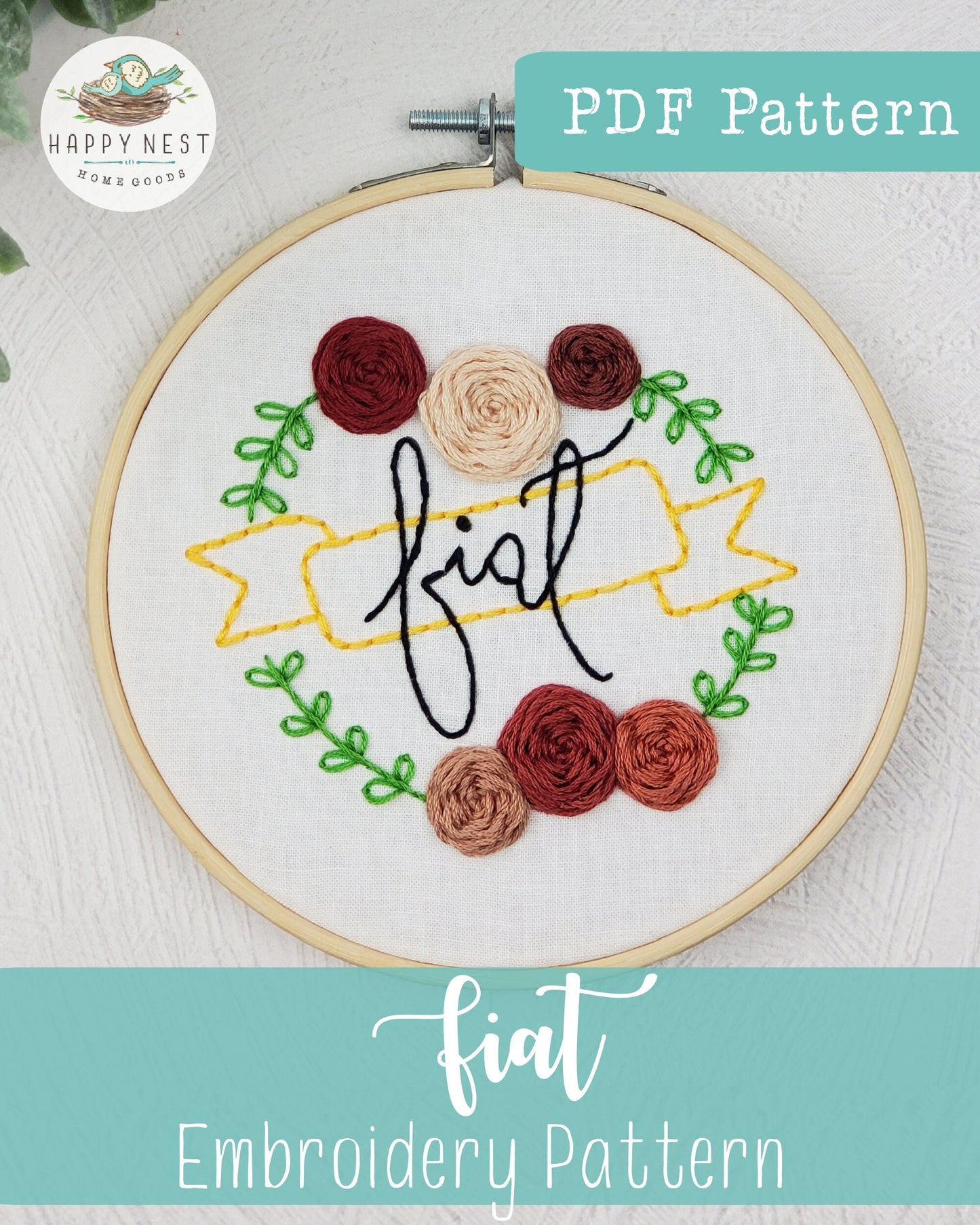 Fiat Floral Embroidery Kit
