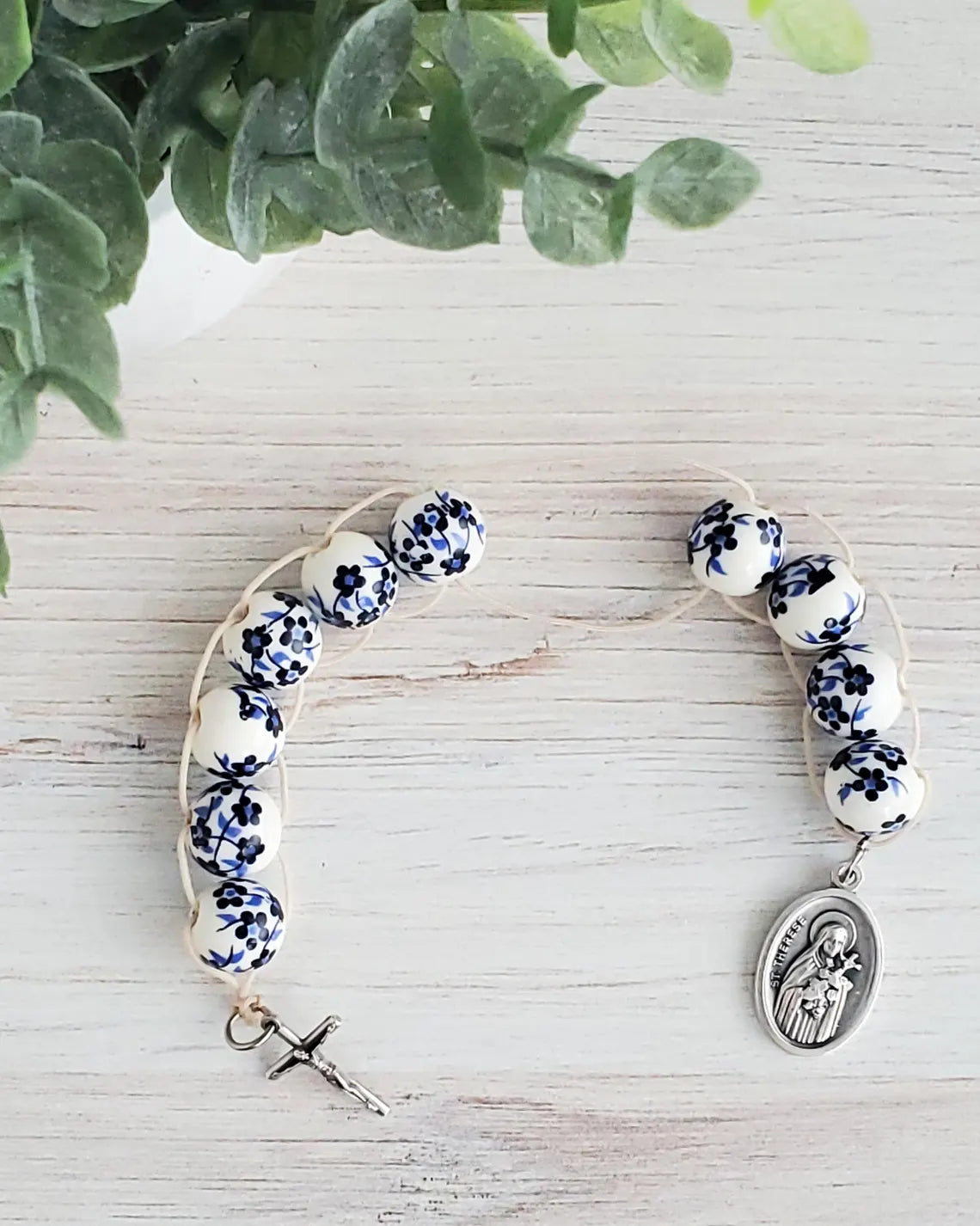 Sacrifice Beads Blue China Flowers