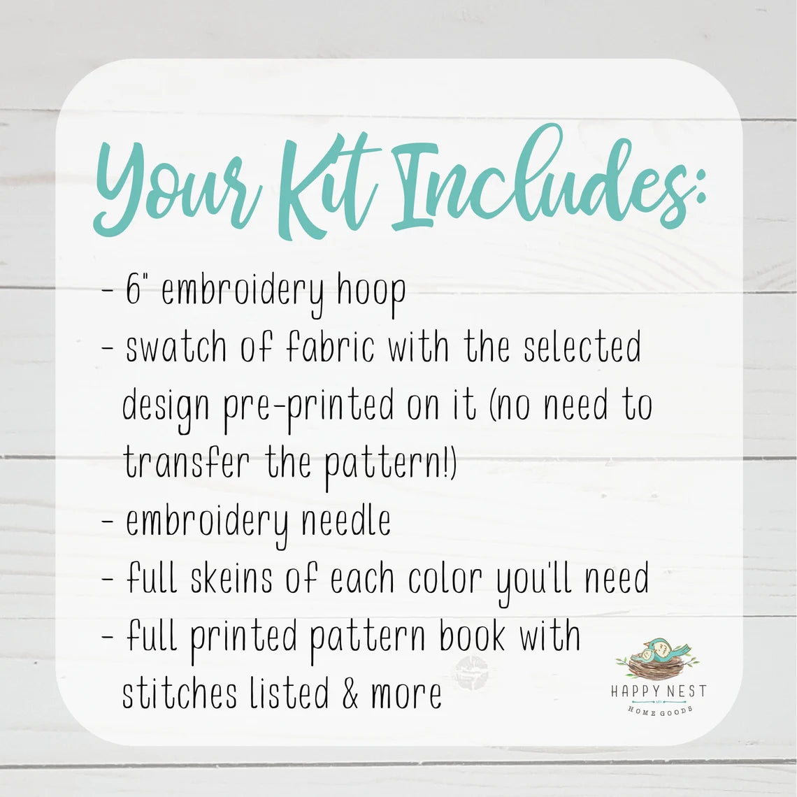 Pray, Fast, Give Embroidery Kit