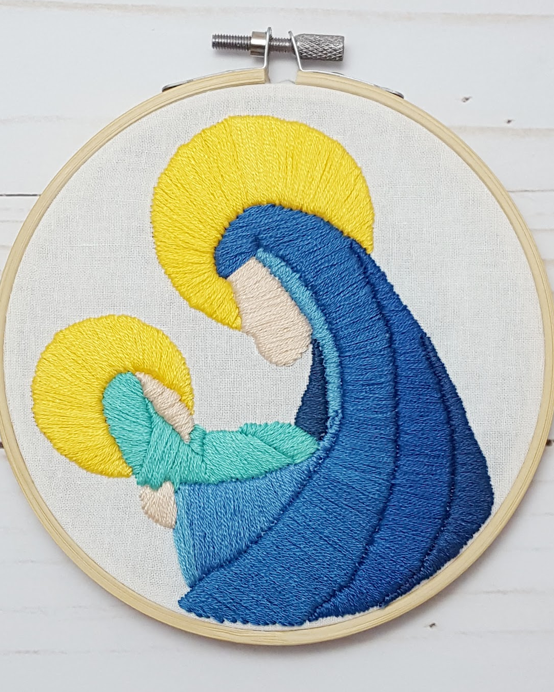 Madonna and Child Ornament Embroidery Kit