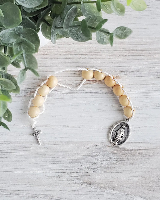 Sacrifice Beads Natural Wood Bead St Therese Good Deed Bead