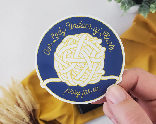 Our Lady Undoer of Knots Vinyl Sticker