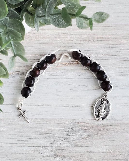 Sacrifice Beads Polished Mahogany Wood Bead