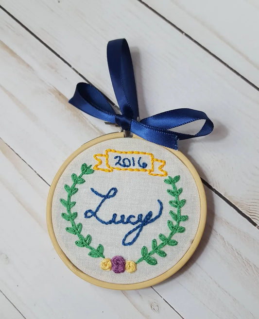 Personalized Memorial Embroidery Hoop