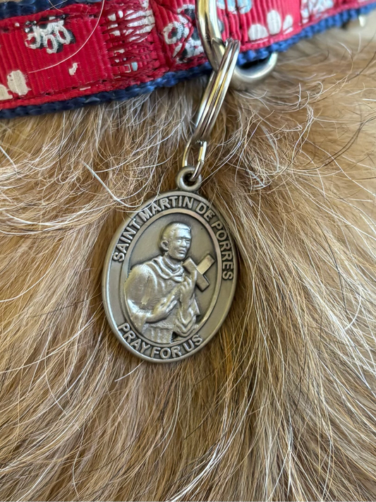 Saint Medal Pet Tags with Optional Custom Engraving