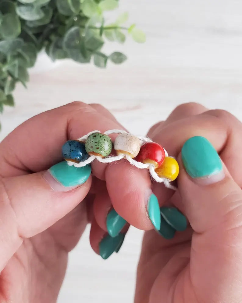 Rainbow Ceramic Sacrifice Beads