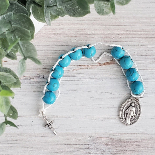 Turquoise Blue St. Therese Sacrifice Beads