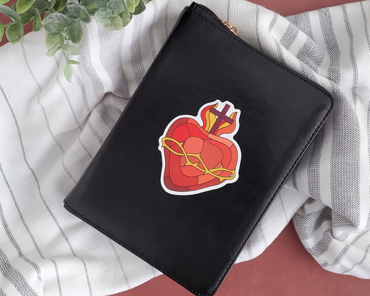 Stained Glass Sacred Heart of Jesus Vinyl Sticker