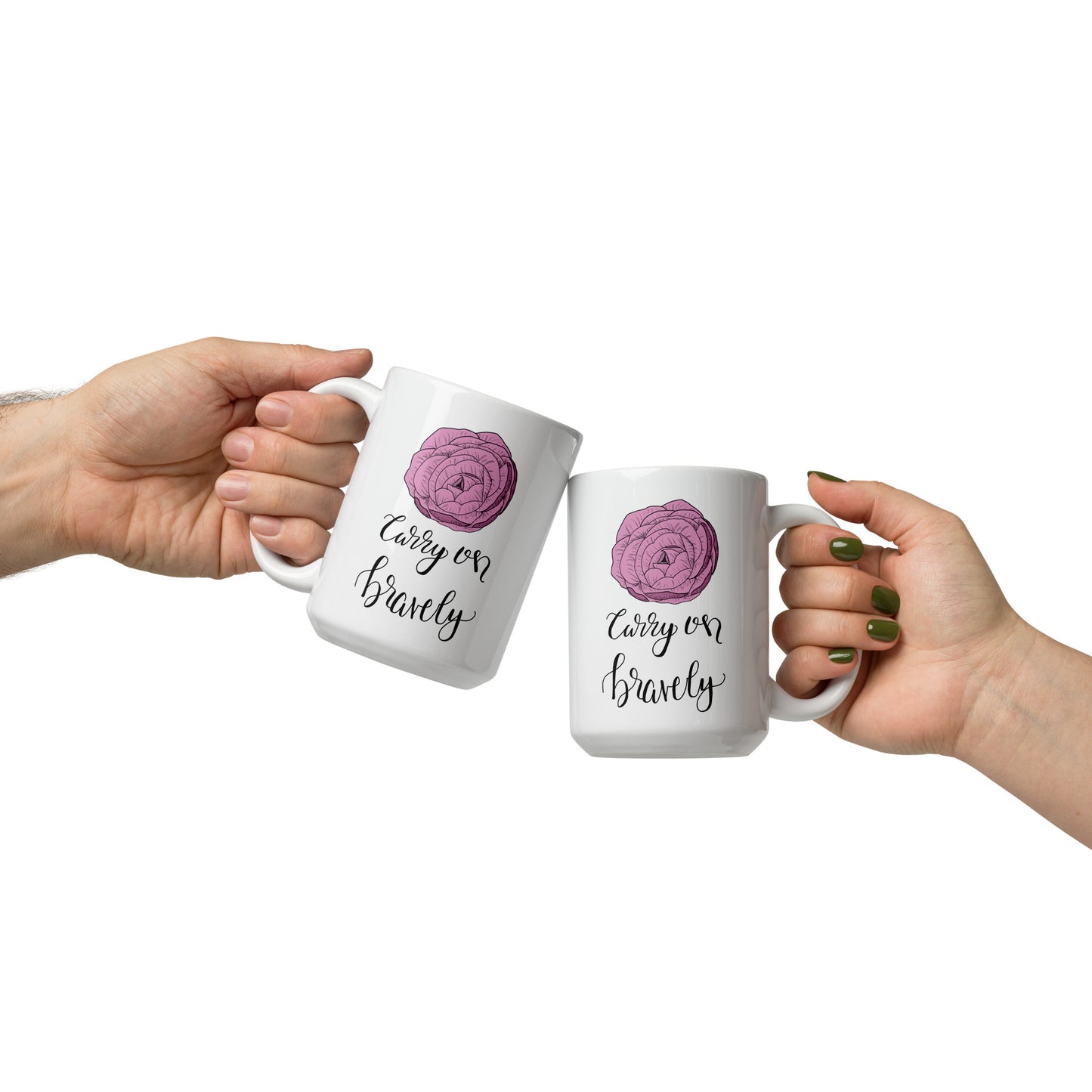 Carry On Bravely Mug 15 oz