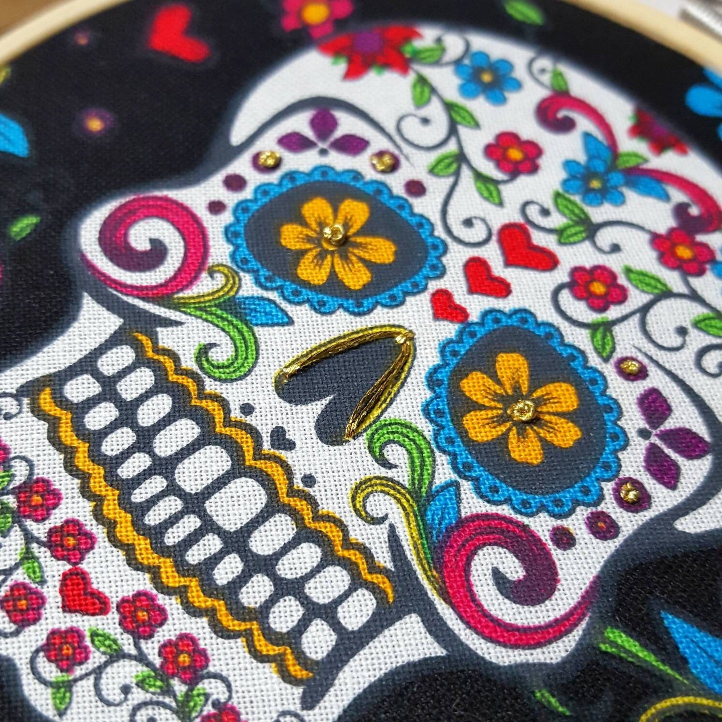 Sugar Skulls Embroidery Hoops