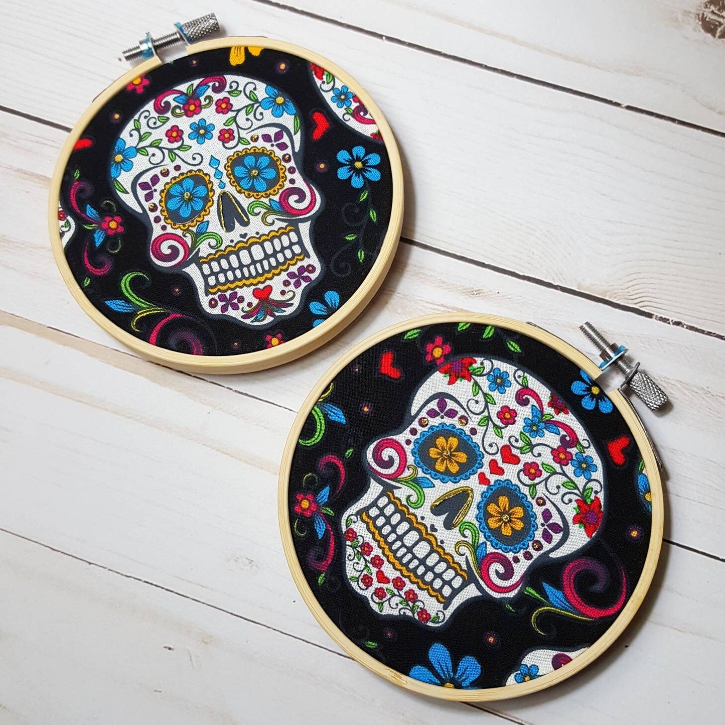 Sugar Skulls Embroidery Hoops