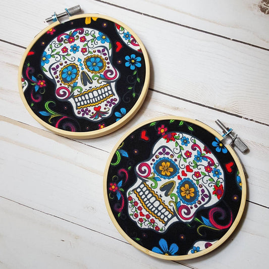 Sugar Skulls Embroidery Hoops