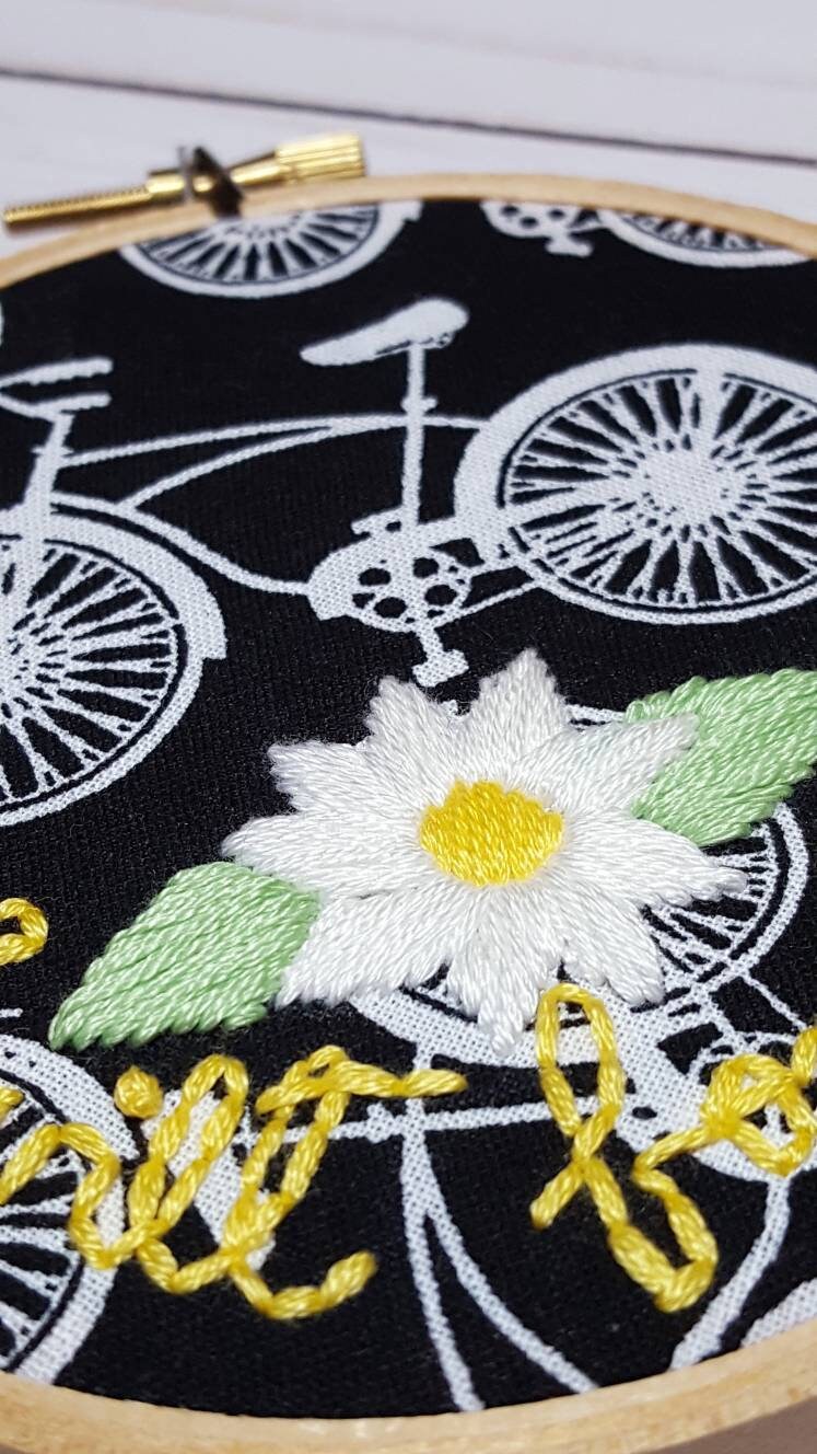 Bicycle Built For Two Embroidery Hoop